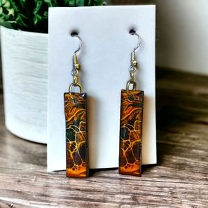 Fluid Art Resin Earrings